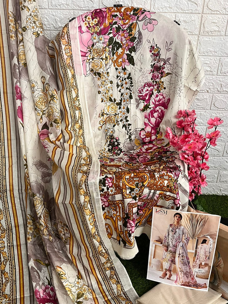 Lsm Galleria Parian Dream Vol 3 Heavy Luxury Lawn Cotton Daily Wear Salwar Suit