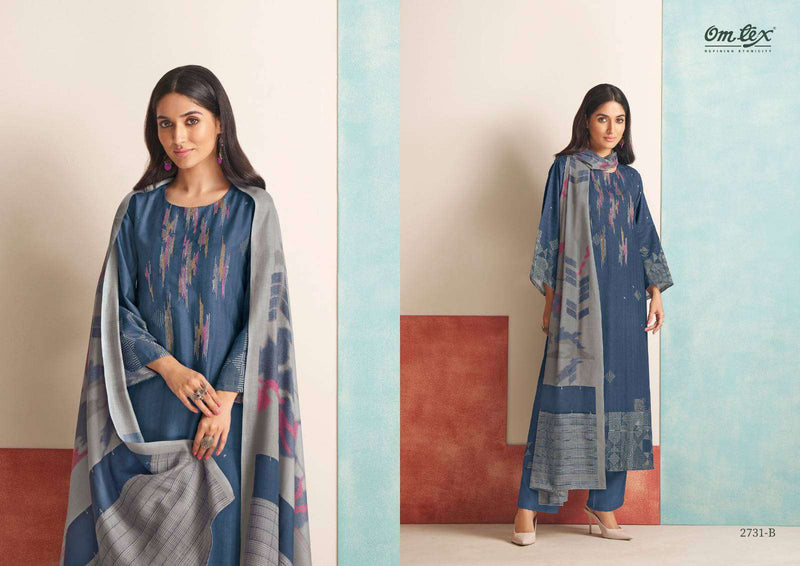 Omtex Parisha Pashmina With Embroidery Handwork Winter Suit Collection