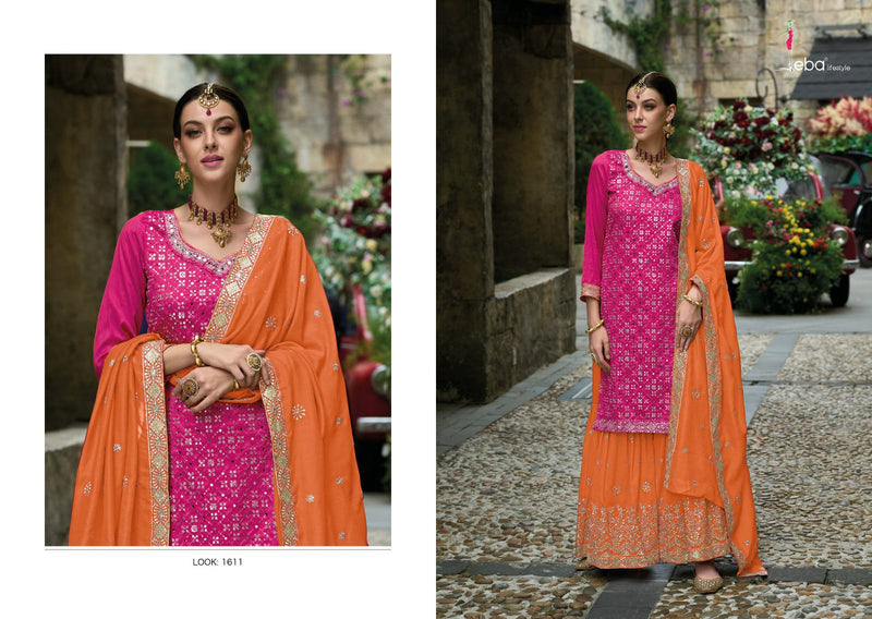 Eba Lifestyle Parul Silk With Embroidery Heavy Designer Suits