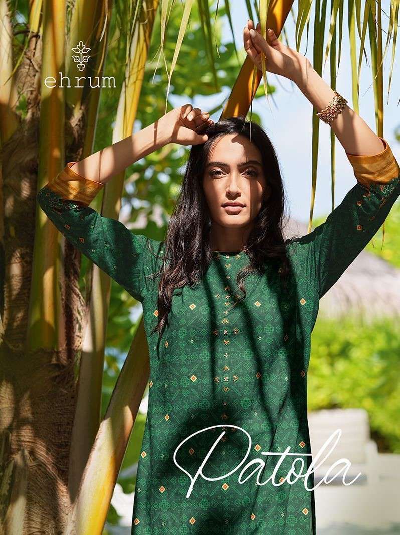 Varsha Patola Pure Cotton Digital Prints With Embroidery Designer Work Suits