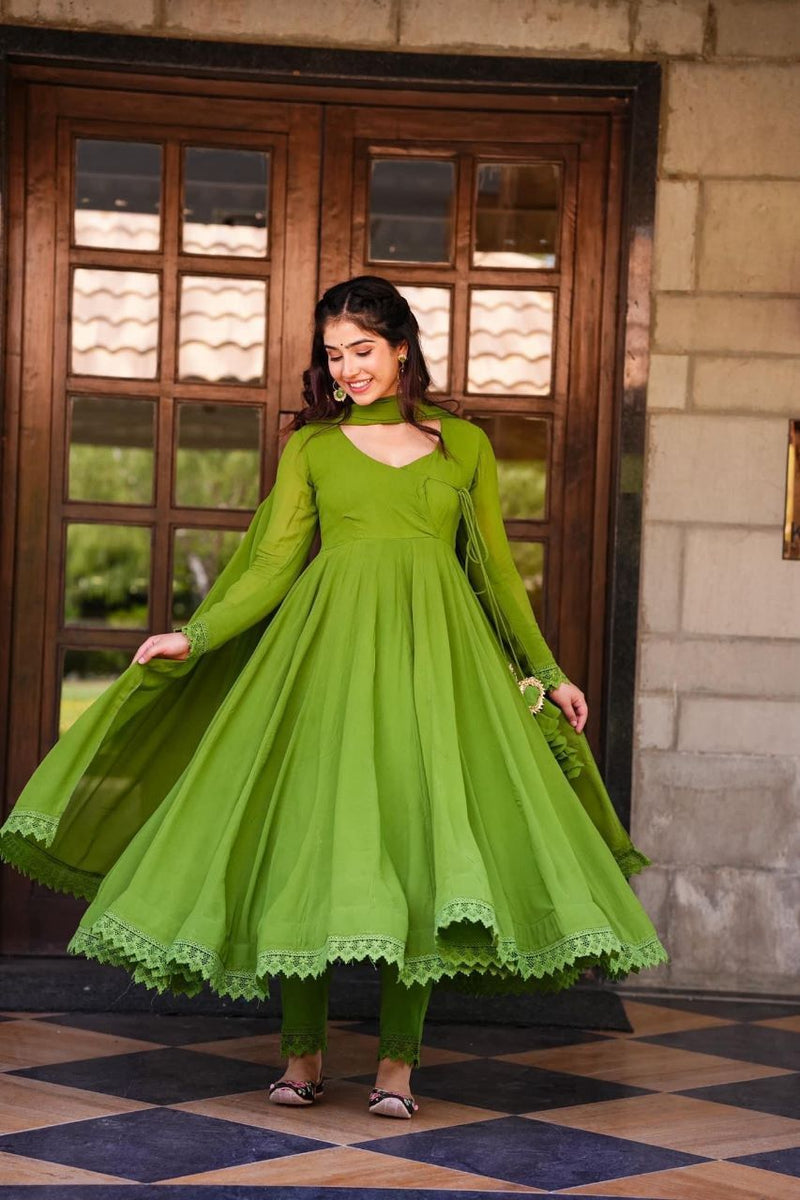 Pc D No 235 Georgette With Heavy Look Anarkali Gown With Dupatta