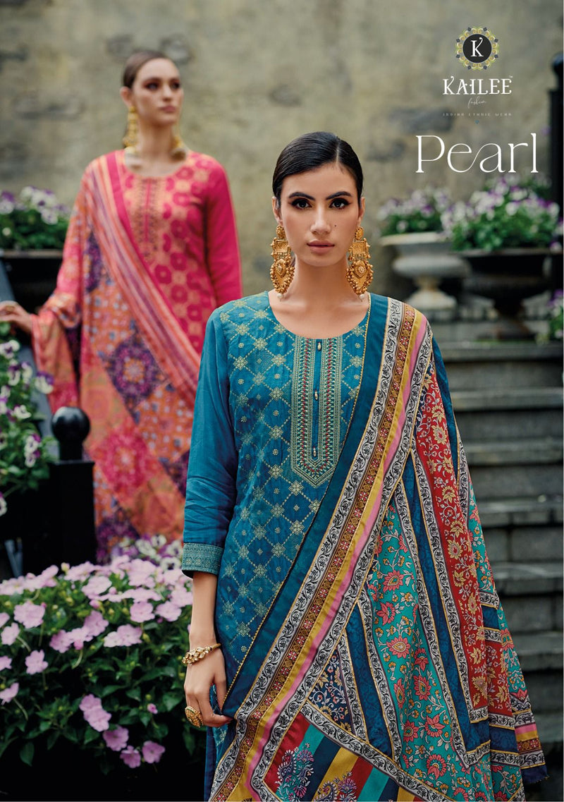 Kailee Fashion Pearl Viscose Hand Work Exclusive Designer Suits