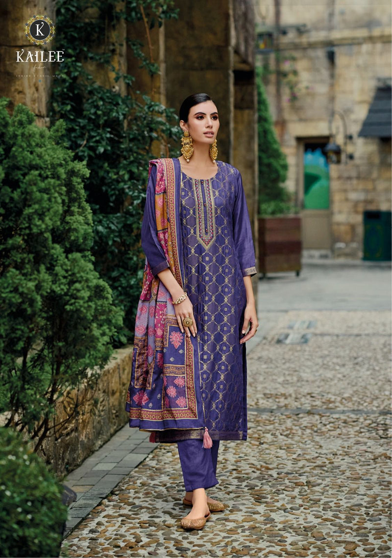 Kailee Fashion Pearl Viscose Hand Work Exclusive Designer Suits