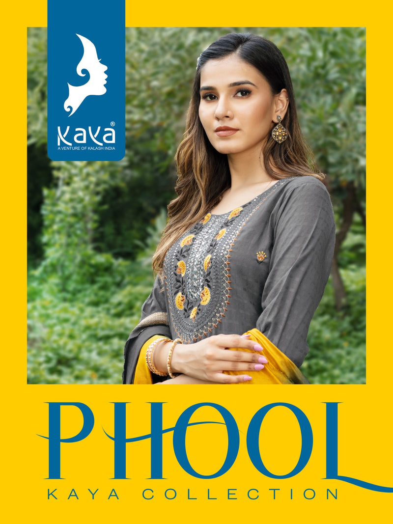 Kaya Creation Phool Rayon Exclusive Embroidery Designer Kurtis