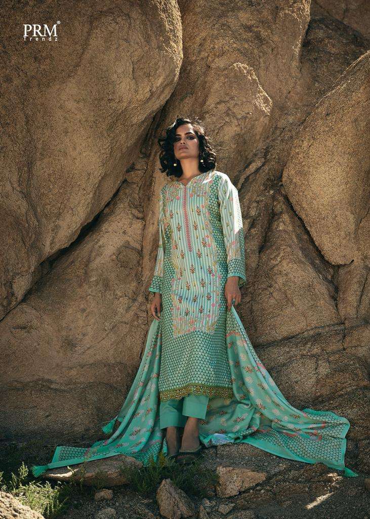 Prm Trendz Pindaar Pashmina Digital Printed Fancy Work Designer Suit Collection