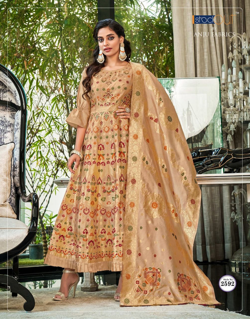Anju Fabrics Phulkari Silk Jacquard With Meenakari Designer Ready Made Suits