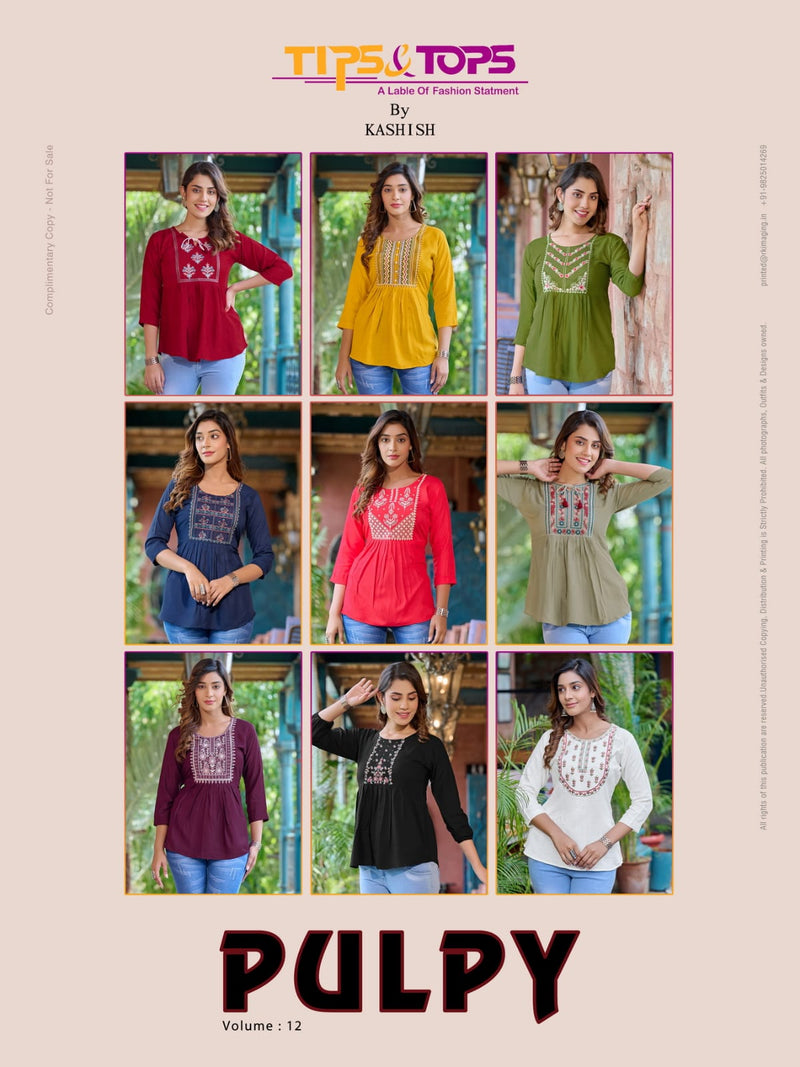 Tips And Tops Pulpy Vol 12 Rayon Slub Fancy Western Tops