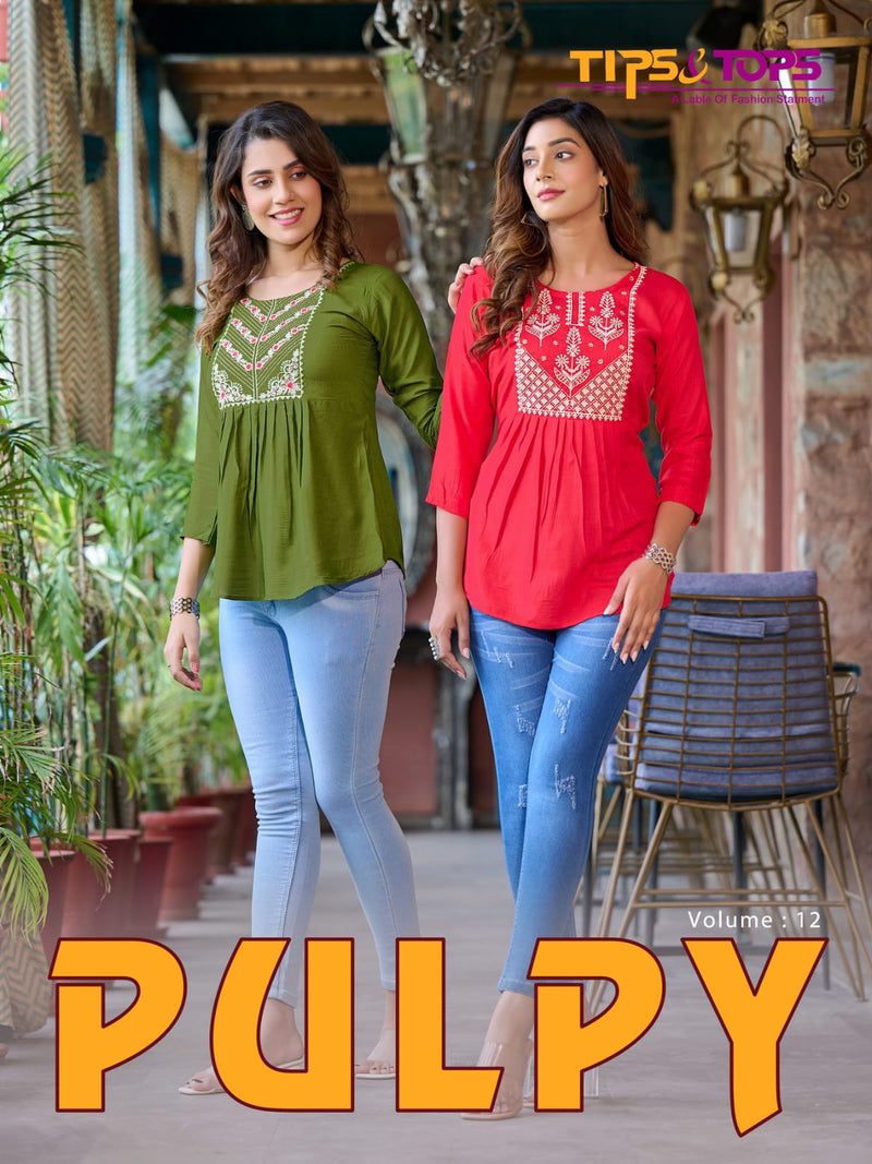 Tips And Tops Pulpy Vol 12 Rayon Slub Fancy Western Tops