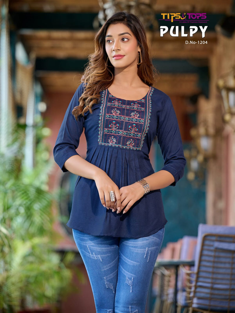 Tips And Tops Pulpy Vol 12 Rayon Slub Fancy Western Tops