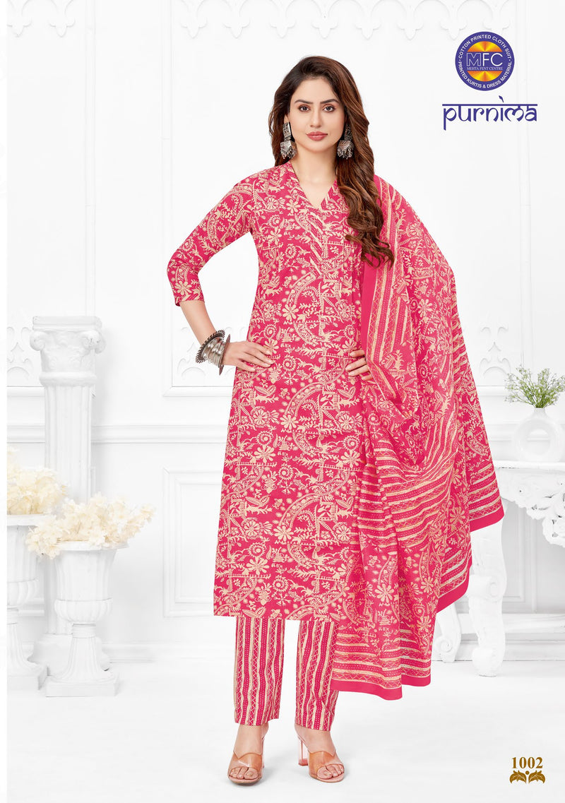 Mfc Purnima Vol 1 Cotton Printed Regular Wear Salwar Suit Collection