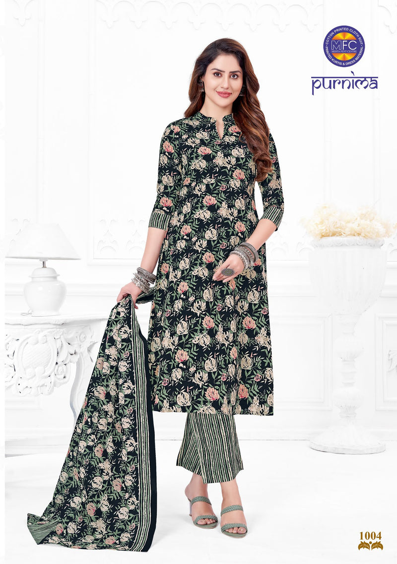 Mfc Purnima Vol 1 Cotton Printed Regular Wear Salwar Suit Collection