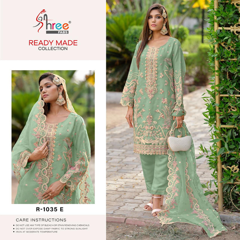 Shree Fabs R 1135 Organza Beautiful Embroidery Designer Ready Made Pakistani Suits