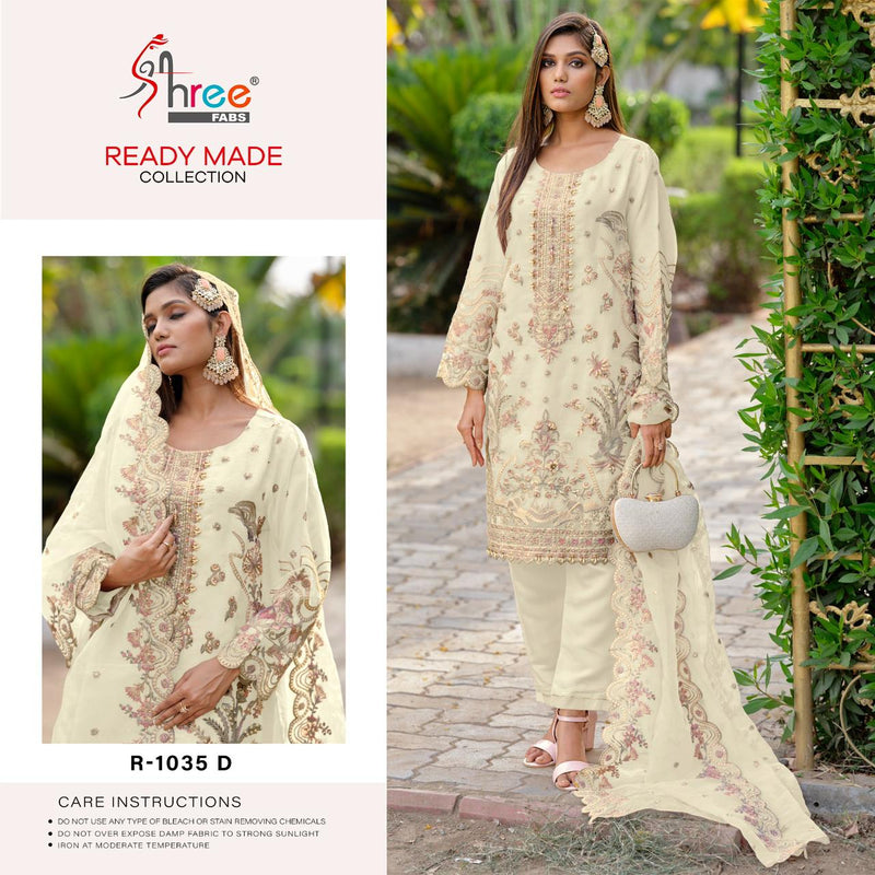 Shree Fabs R 1135 Organza Beautiful Embroidery Designer Ready Made Pakistani Suits