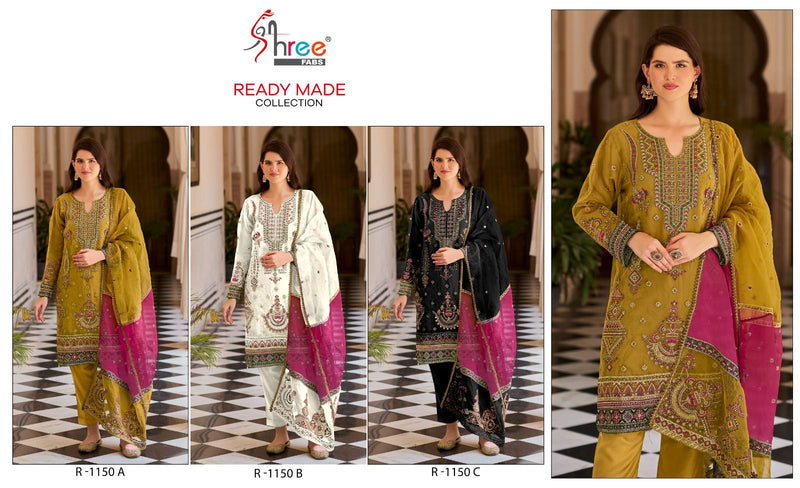 Shree Fabs R 1150 Organza Heavy Beautiful Embroidered Pakistani Suits