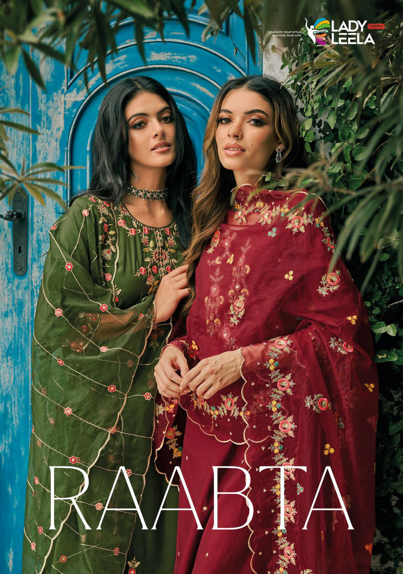 Lily And Lali Raabta Viscose Embroidery Beautiful Salwar Suit Collection