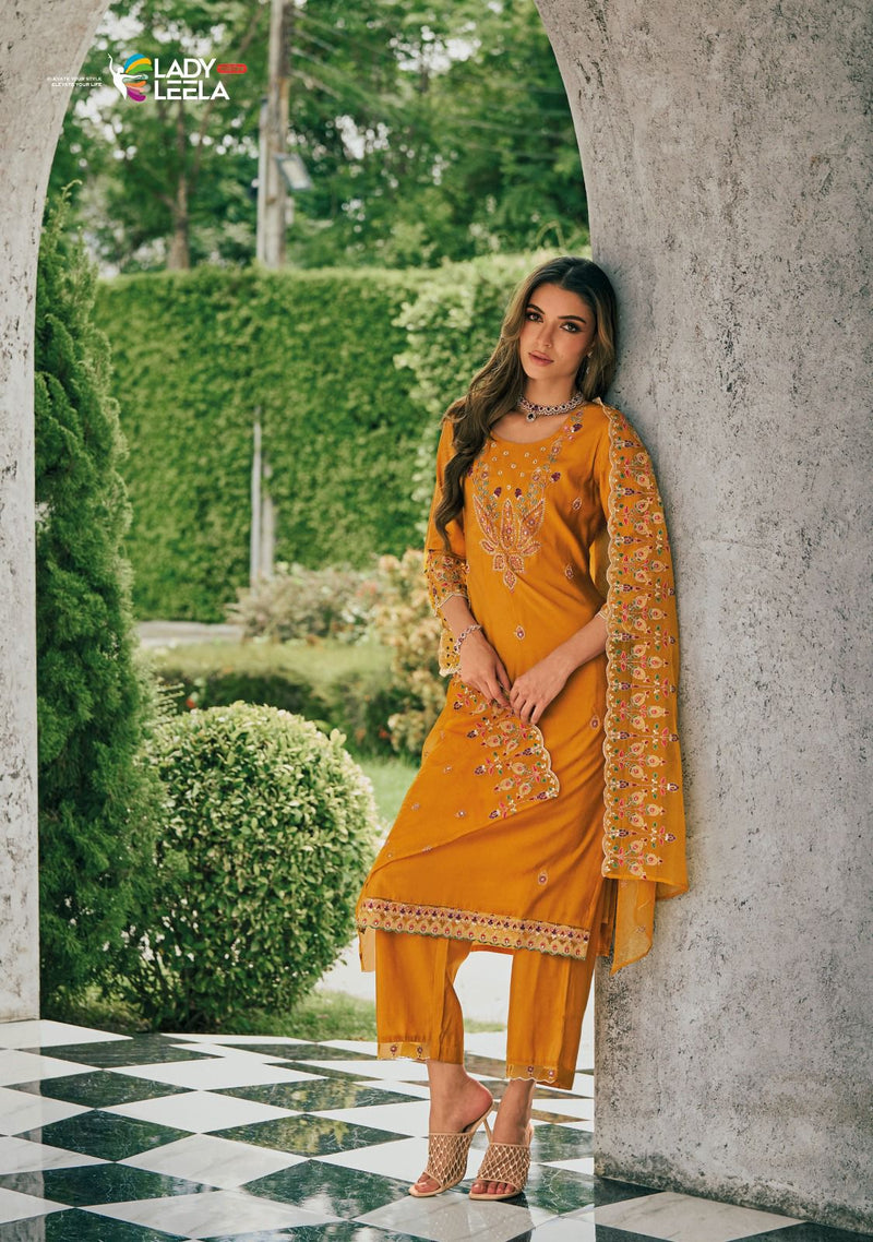 Lily And Lali Raabta Viscose Embroidery Beautiful Salwar Suit Collection