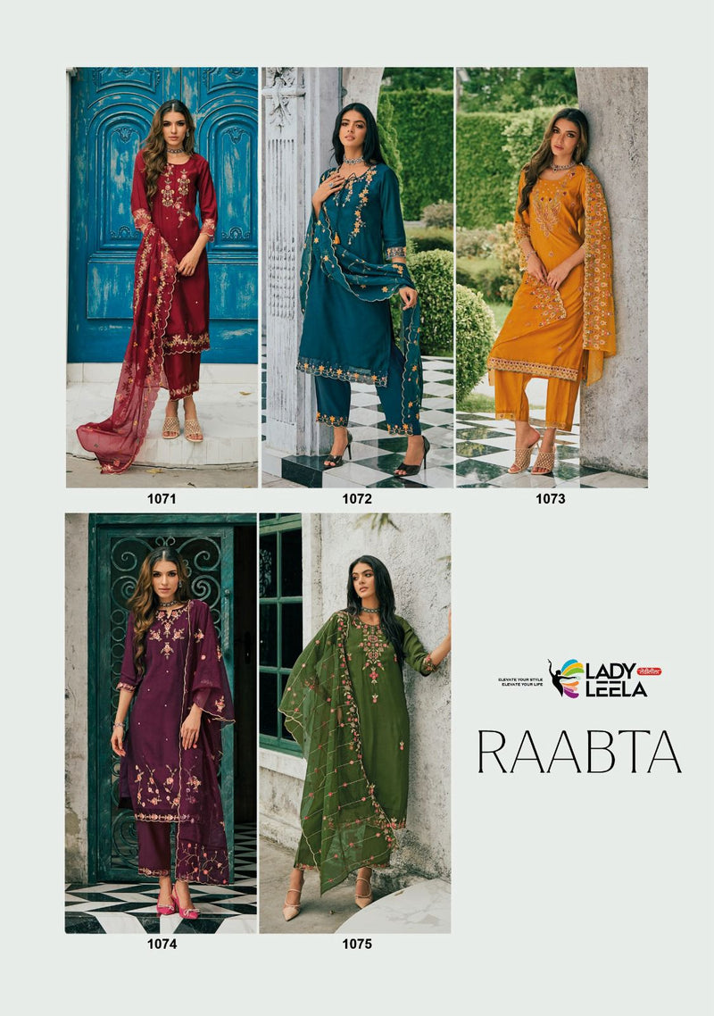 Lily And Lali Raabta Viscose Embroidery Beautiful Salwar Suit Collection