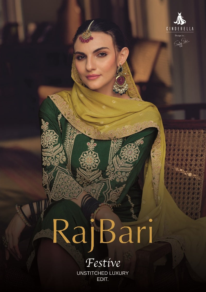 Cinderella Rajbari Bembarg Silk Heavy Embroidery Desiner Salwar Suits