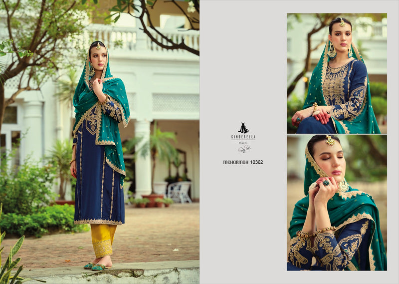 Cinderella Rajbari Bembarg Silk Heavy Embroidery Desiner Salwar Suits