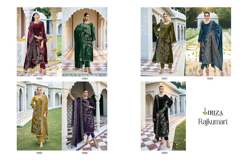 Ibiza Rajkumari Velvet Exclusive Designer Classic Look Embroidered Suits