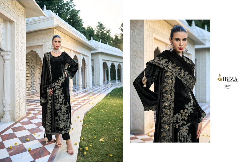 Ibiza Rajkumari Velvet Exclusive Designer Classic Look Embroidered Suits