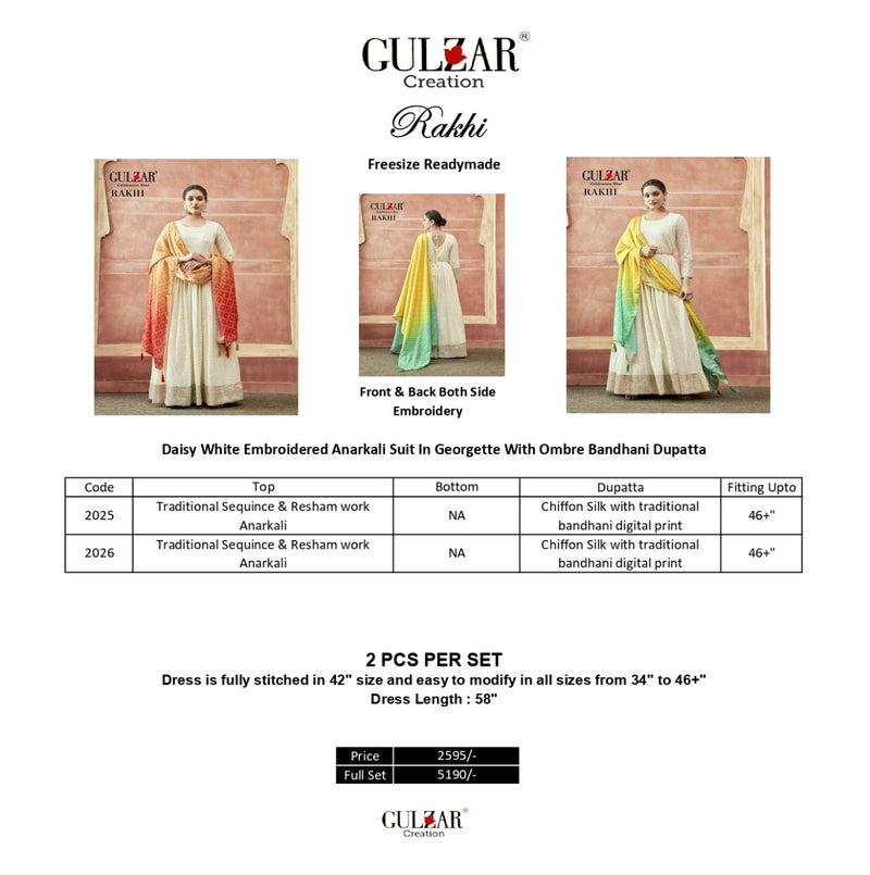 Gulzar Rakhi Fancy Heavy Sequence Designer Anarkali Gown With Dupatta