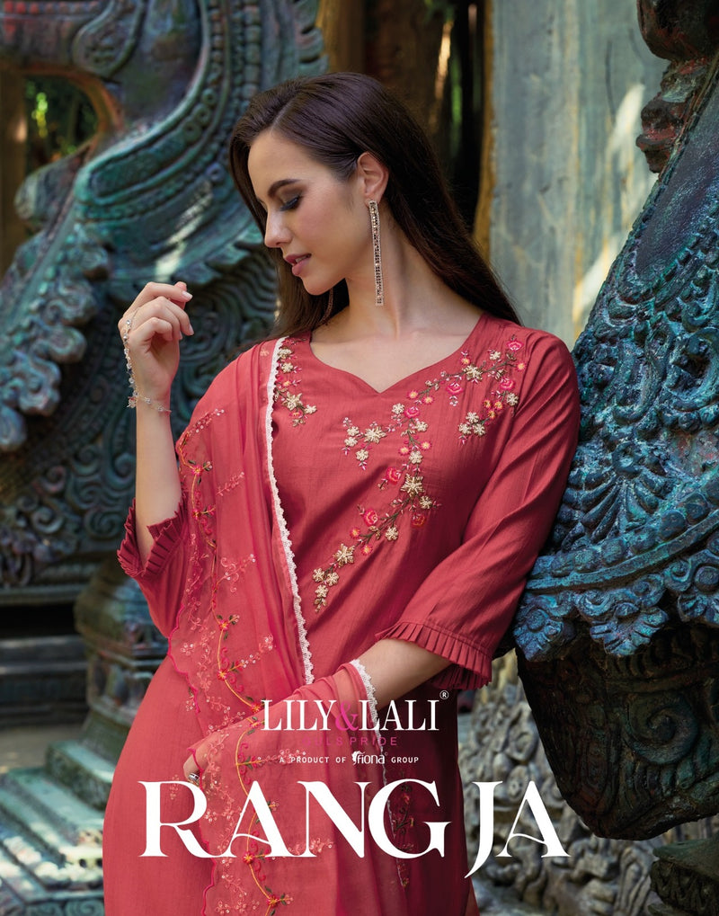 Lily And Lali Rangja Viscose Embroidery Designer Fancy Salwar Suits