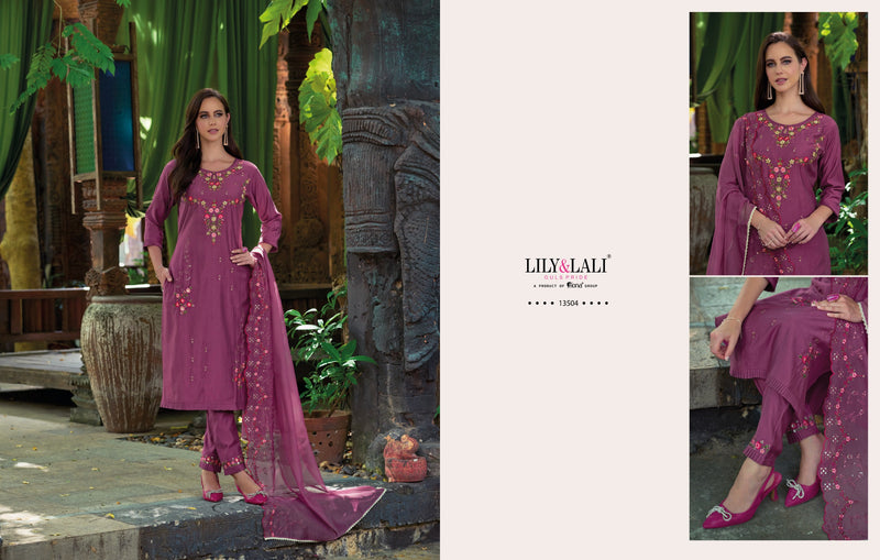 Lily And Lali Rangja Viscose Embroidery Designer Fancy Salwar Suits