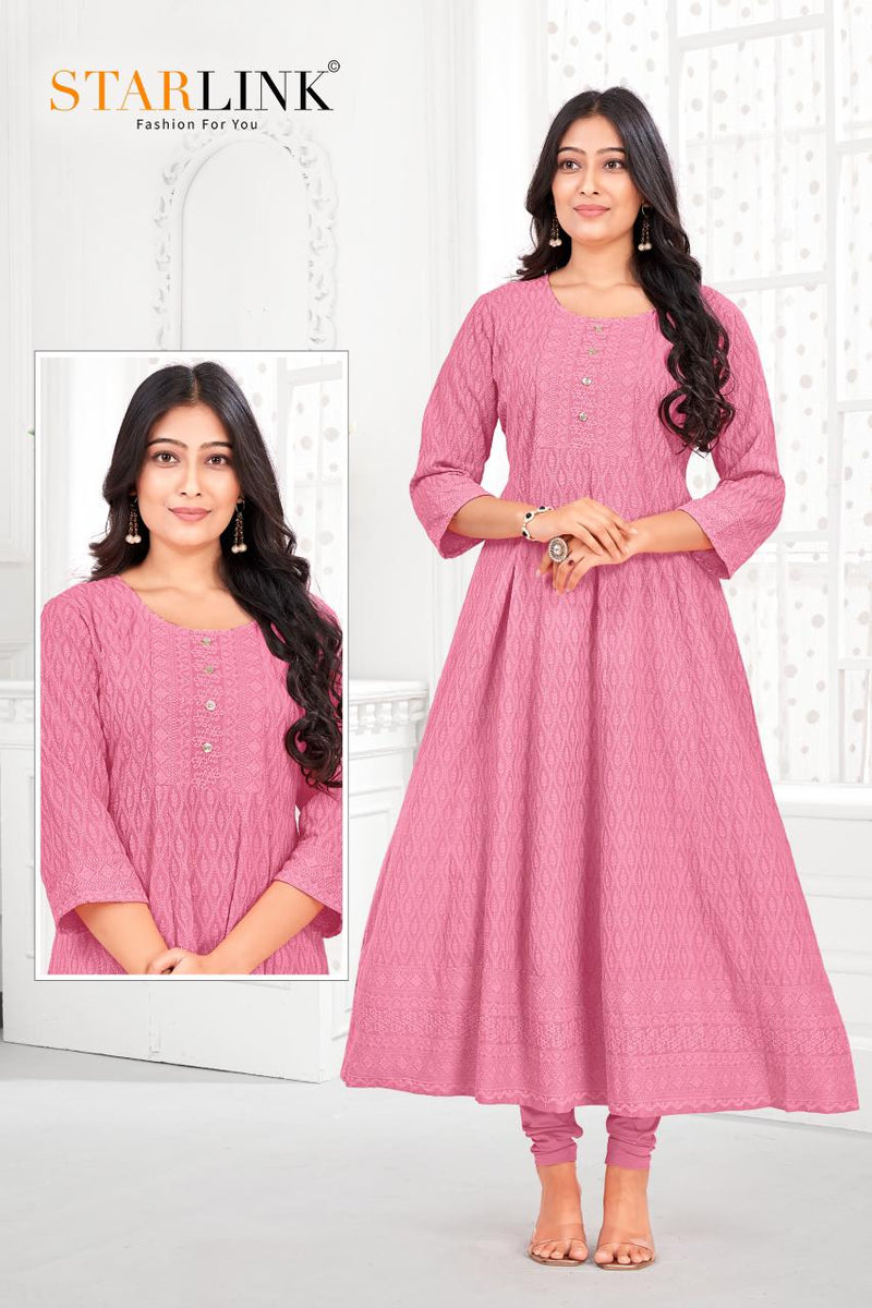 Starlink Richie Rich Rayon With Designer Anarkali Readymade Kurti Collection