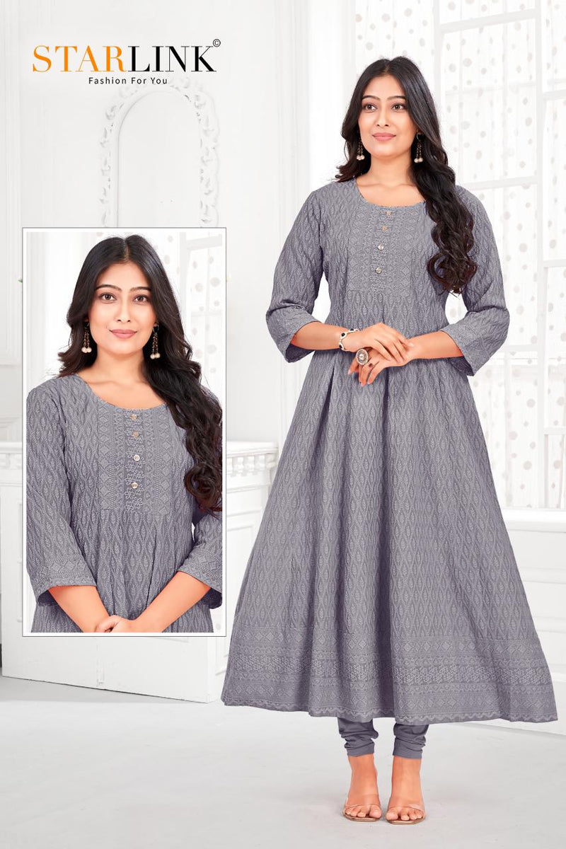 Starlink Richie Rich Rayon With Designer Anarkali Readymade Kurti Collection