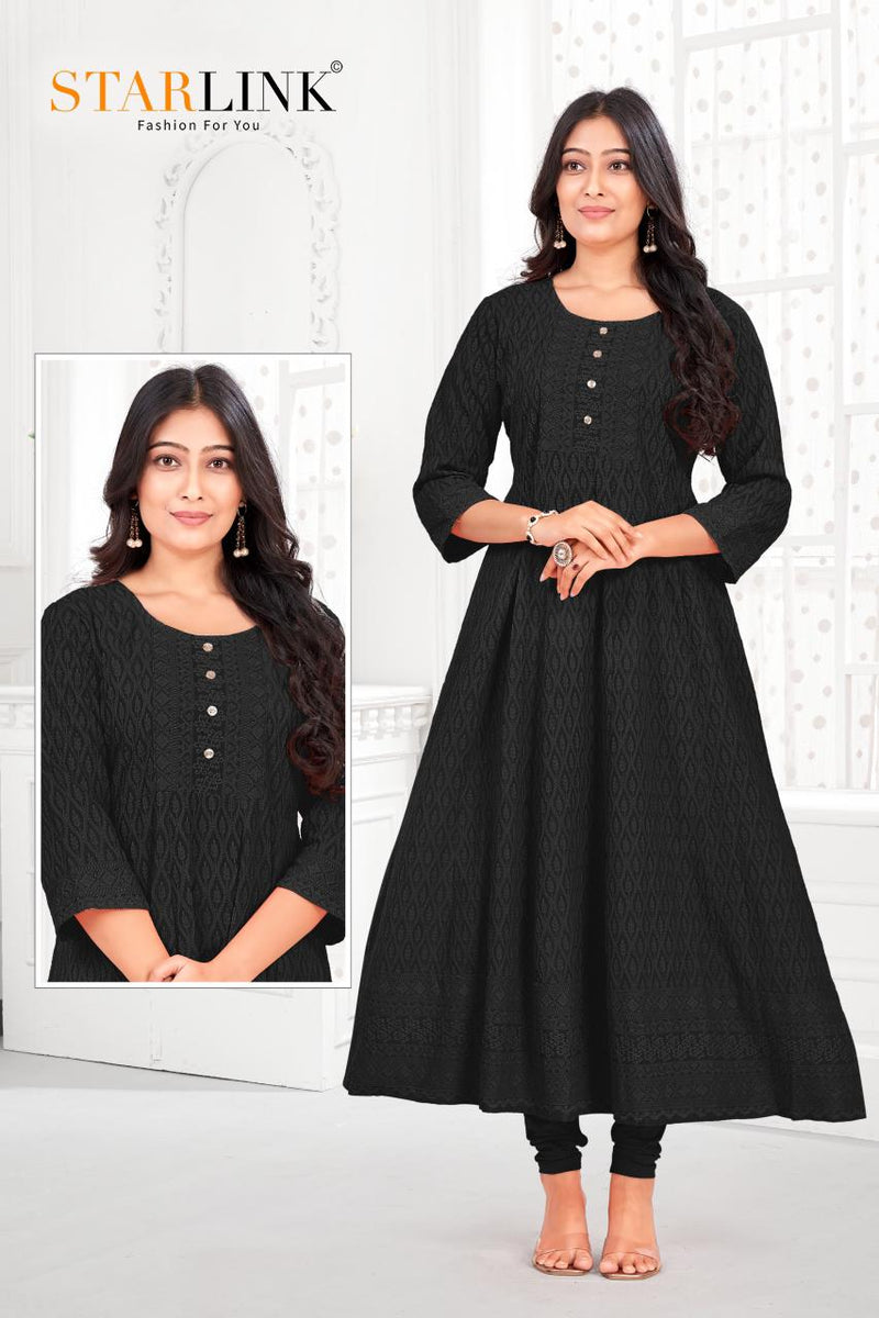 Starlink Richie Rich Rayon With Designer Anarkali Readymade Kurti Collection