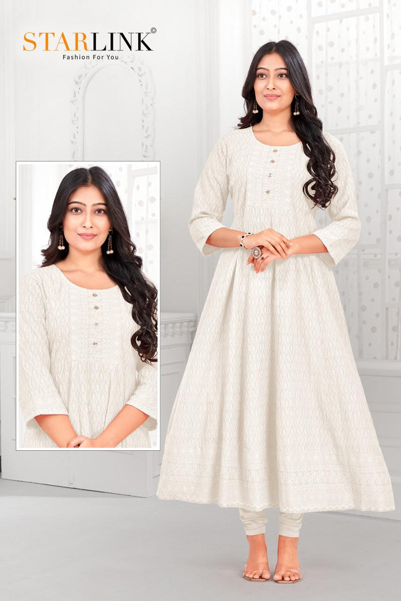 Starlink Richie Rich Rayon With Designer Anarkali Readymade Kurti Collection