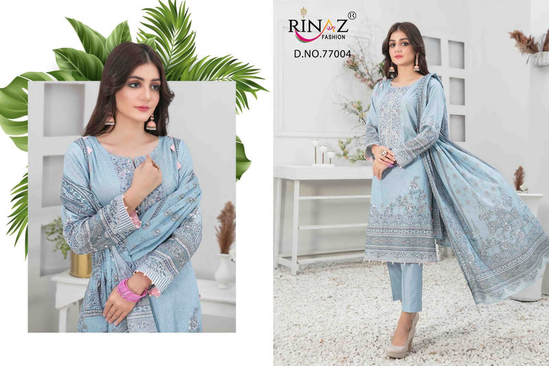 Rinaz Fashion Mehmal Vol 2 Cotton Printed With Embroidery Salwar Suits
