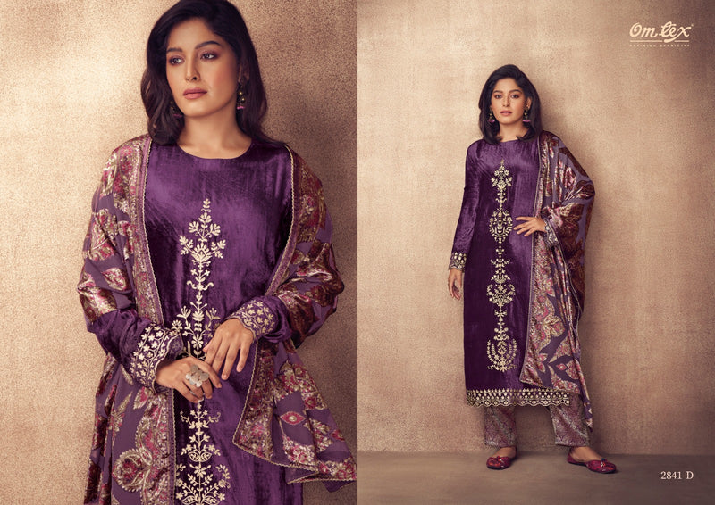 Omtex Ritha Vol 4 Velvet With Embroidery Designer Exclusive Salwar Suits