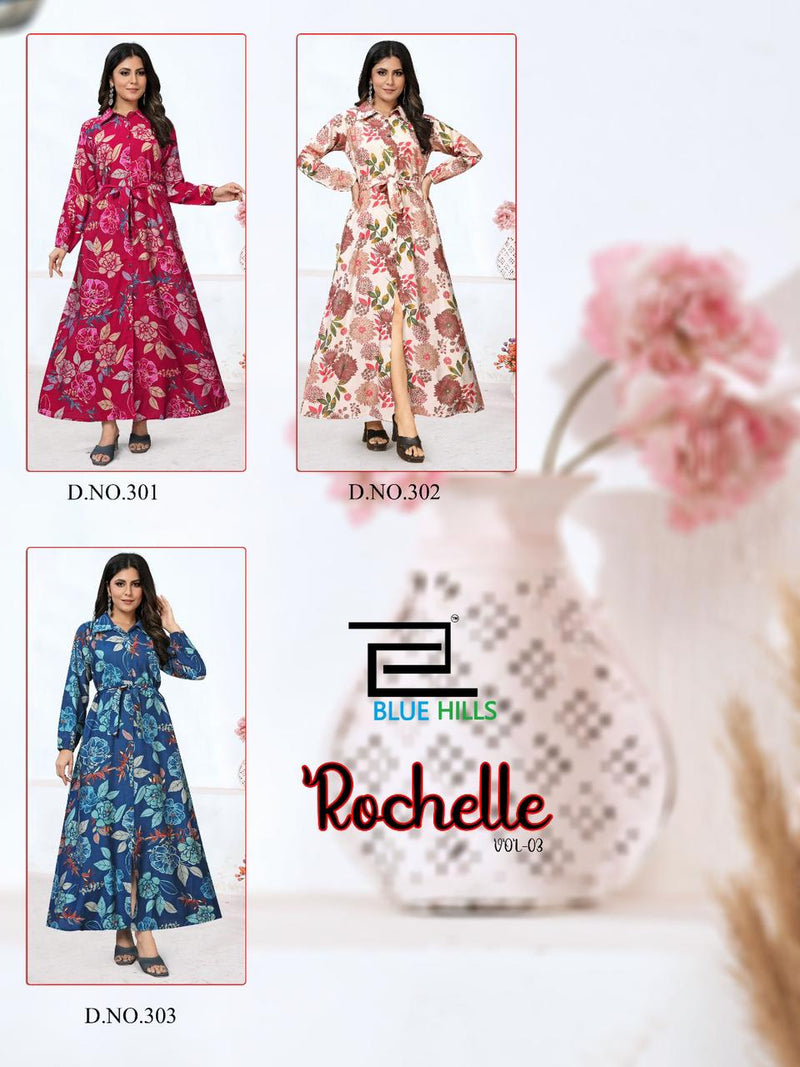 Blue Hills Rochelle Vol 3 Modal Chanderi Print Long Anarkali Gown Collection