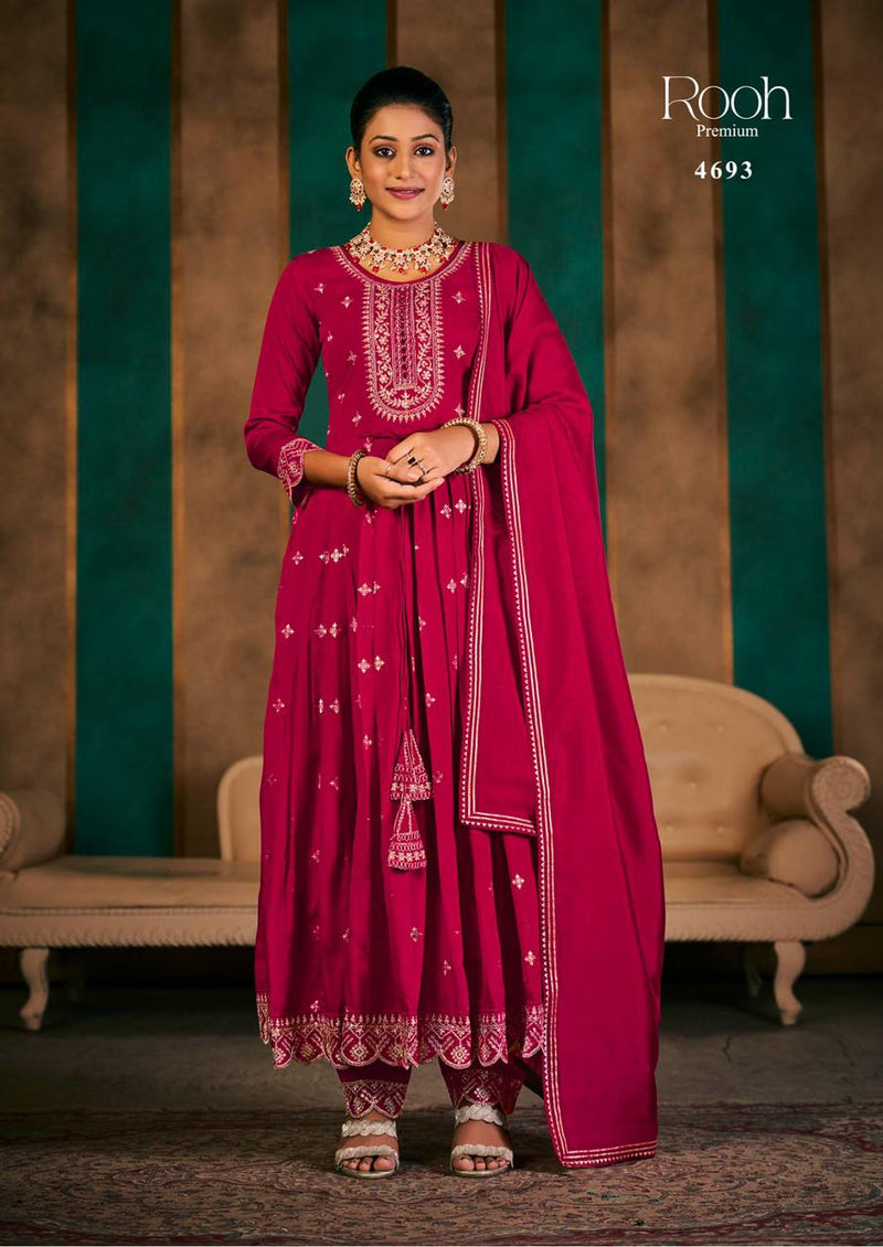 Rangoon Rooh Premium Collection Silk With Embroidery Heavy Suits