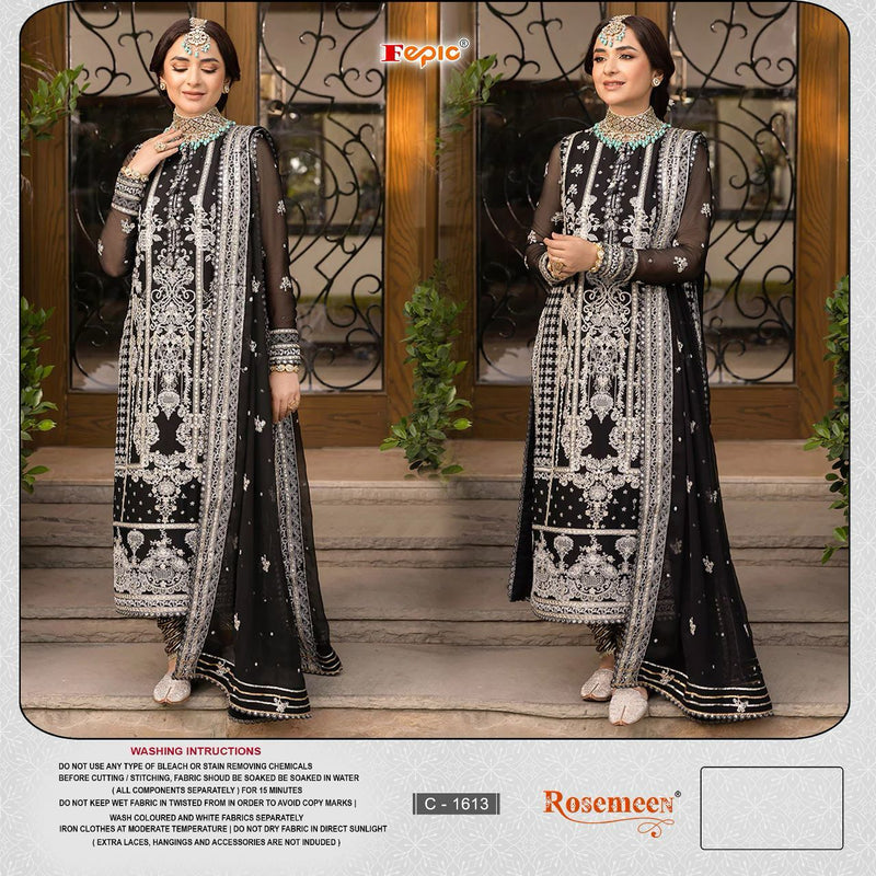 Fepic Rosemeen C 1613 Georgette Embroidered Designer Pakistani Suit Collection