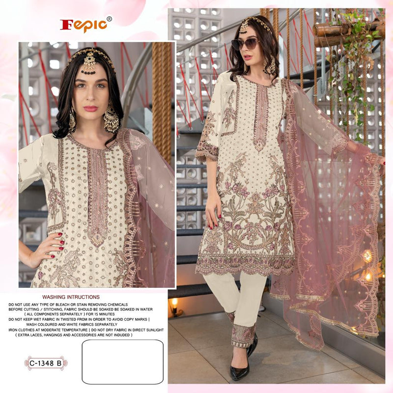 Fepic Rosemeen C 1348 Organza Embroidered Fancy Pakistani Suits