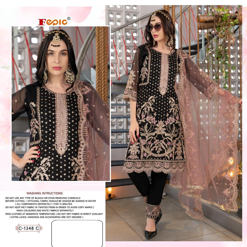 Fepic Rosemeen C 1348 Organza Embroidered Fancy Pakistani Suits