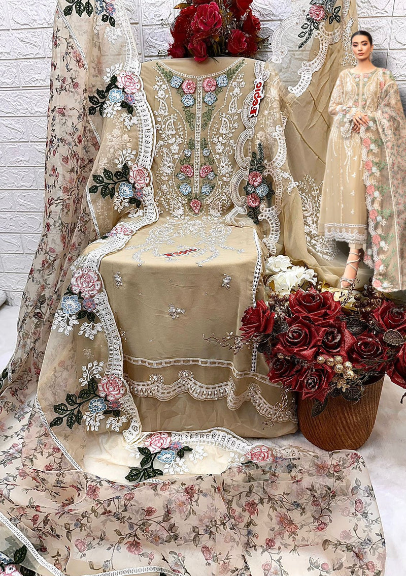 Fepic Rosemeen C 1645 Georgette Embroidery With Pakistani Suits Collection