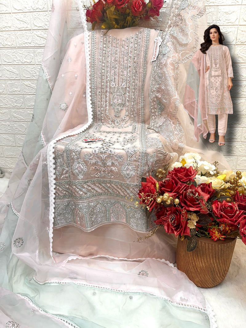 Fepic Rosemeen C 1661 Organza With Embroidered Designer Pakistani Suits