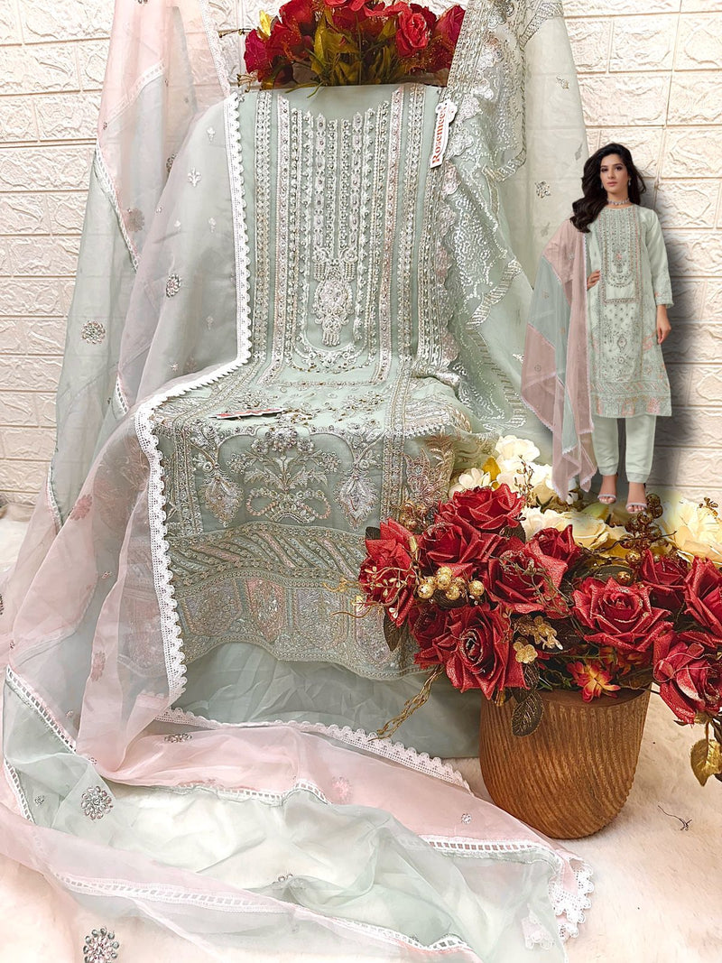 Fepic Rosemeen C 1661 Organza With Embroidered Designer Pakistani Suits