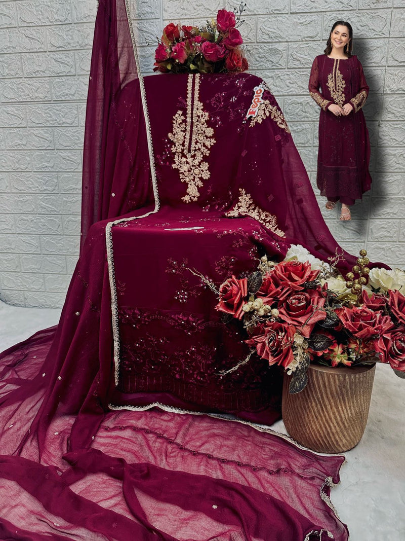 Fepic Rosemeen D 5423 Georgette With Embroidery Pakistani Suits Collection