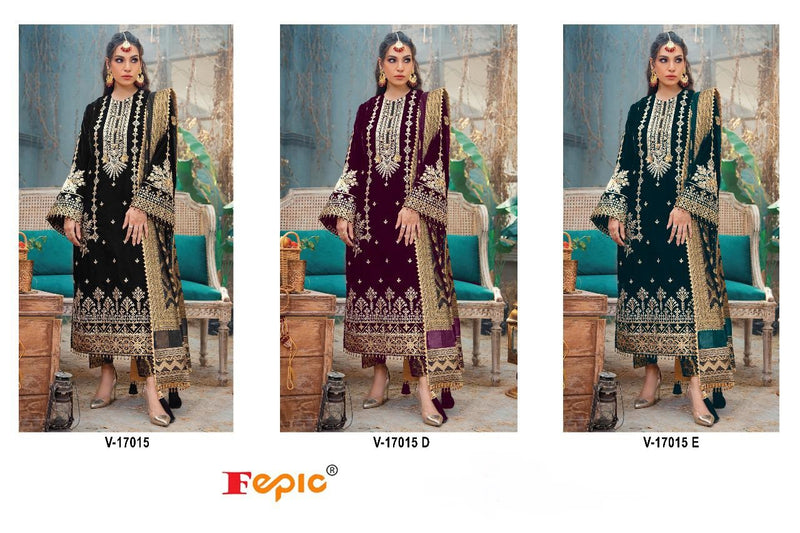 Fepic Rosemeen V 17015 Velvet Heavy Embroidery Pakistani Suits