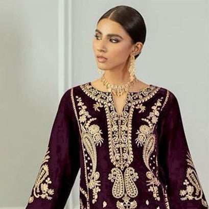 Fepic Rosemeen V 17017 Velvet With Heavy Embroidery Work Salwar Kameez