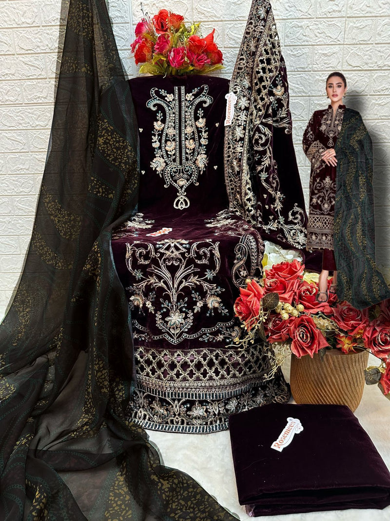 Fepic Rosemeen V 17024 Velvet With Embroidery Exclusive Designer Pakistani Suit