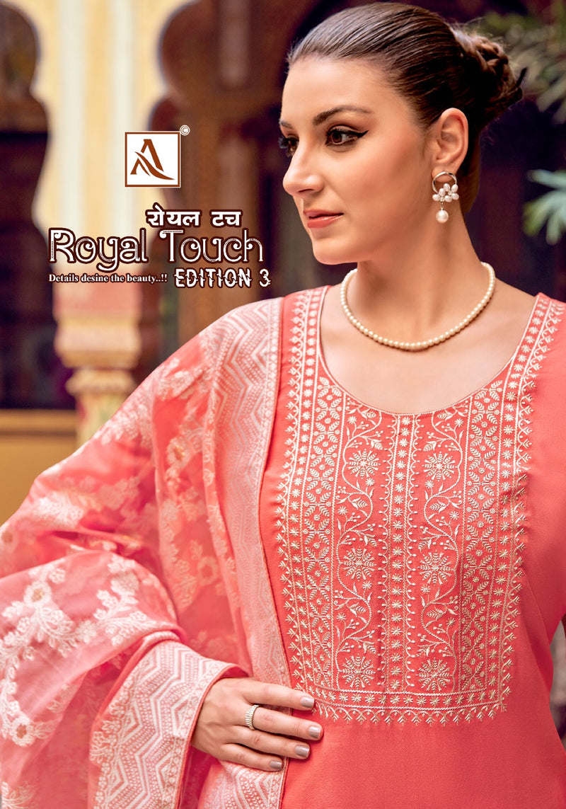 Alok Suits Royal Touch Edition Vol 3 Viscose Thread Work  Designer Suits