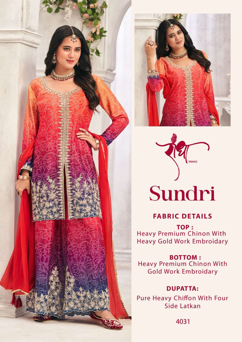 Radha Trendz Sundri Premium Chinon Embroidered Work Salwar Suit