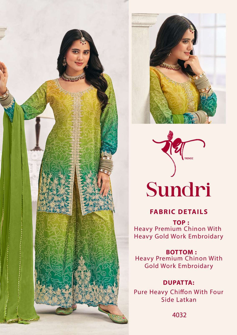 Radha Trendz Sundri Premium Chinon Embroidered Work Salwar Suit