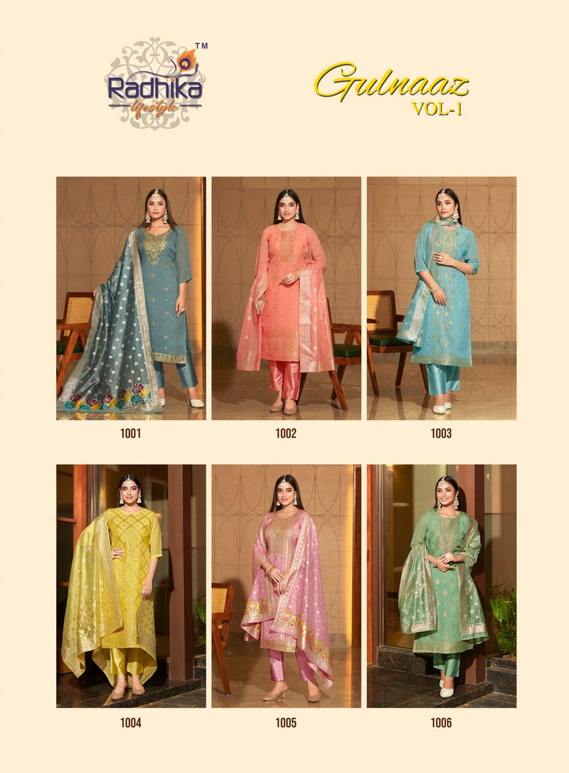 Radhika Lifestyle Gulnaaz Vol 1 Organza Designer Handwork Kurti Collection